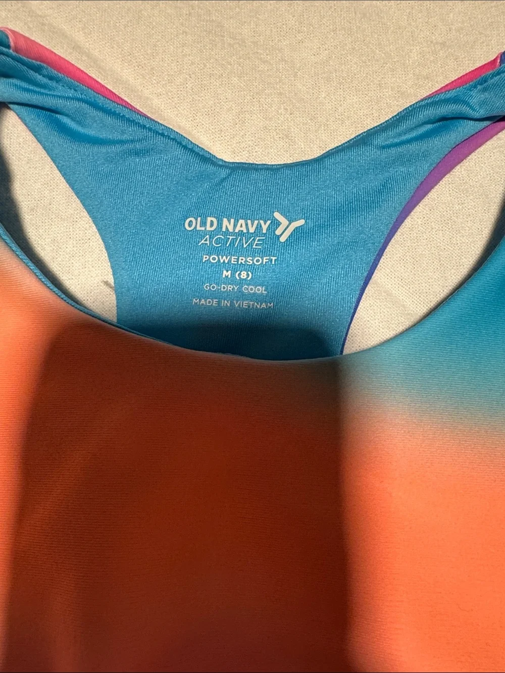 Old Navy Multicolor Ombre Sports Crop Top & Target Black Sport Leggings Set